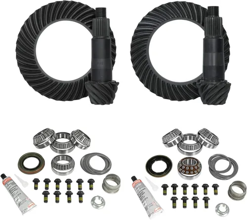 Yukon Gear & Axle (YGK067) Kit de engranajes e instalación para Jeep JL y JT Rubicon D44 trasero y D44 delantero 4:56 relación