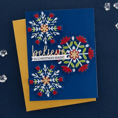 Miniatura 5 de Spellbinders Delicados copos de nieve grabados troquelados, metal