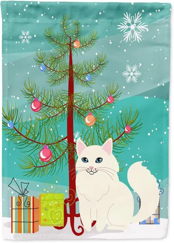 Miniatura 7 de Caroline's Treasures BB4411GF Bandera de jardín con diseño de gato abisinio con texto en inglés "Merry Christmas" para jardín, bandera decorativa