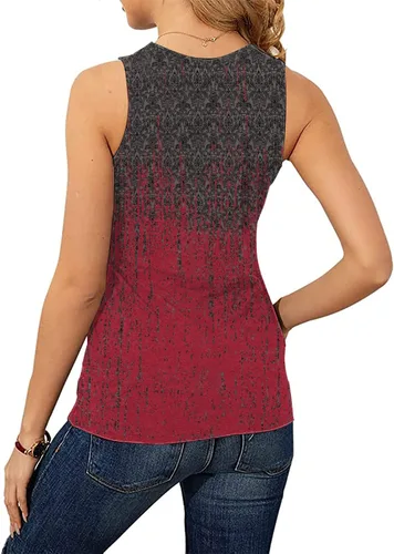 Miniatura 4 de Soesdemo Camiseta sin mangas para mujer, cuello en V, sin mangas, para verano, casual, holgada, para negocios, bonita, floral, básica
