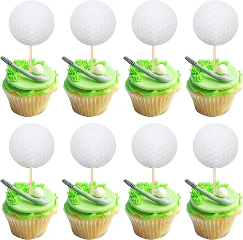 Miniatura 9 de Rsstarxi Paquete de 40 adornos de béisbol para cupcakes con temática de pelota deportiva, para decoración de pasteles de baby shower, temática