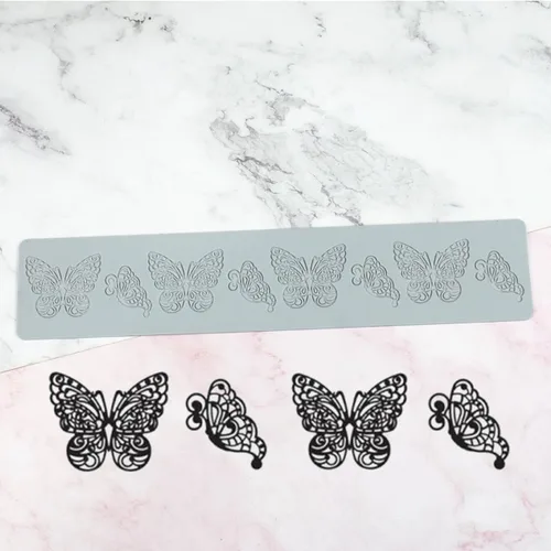 Miniatura 5 de Molde de encaje de silicona Love para pastel, tapete de impresión de fondant, tapete de encaje con patrón de corazón para decoración de tartas, día