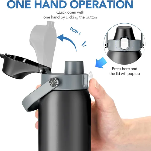 Miniatura 6 de Tapa 2 en 1 para tazas Owala Freesip, tapa de repuesto para Owala de 16 onzas, 24 onzas, 25 onzas, 32 onzas, 40 onzas, tapa superior de botella