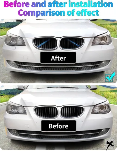 Miniatura 3 de Molduras de rejilla para BMW Serie 2 5 6 7 X1 X2, M-Performance V Brace Wrap Covers para BMW F10 F11 F45 F12 F13 F01 F02 F48 (F10 F48, azul)