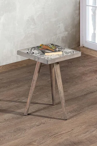 Mesa auxiliar, mesa auxiliar, mesa auxiliar, mesita de noche, mesa de noche, mesa decorativa, artículos esenciales para el hogar, mesa de madera Azul