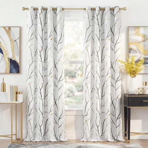 Miniatura 146 de NICETOWN Paneles de Cortinas Opacas para Dormitorio - Tratamiento de Ventanas con Aislamiento Térmico, Ojales Sólidos, Cortinas Opacas con Diseño