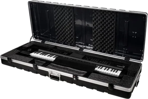 Miniatura 9 de Sound Town Estuche de vuelo ATA de madera contrachapada para teclado de 49 teclas, con asas y pestillos empotrados, interior de espuma de alta