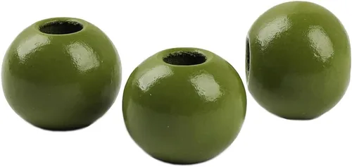 Miniatura 11 de 50 cuentas grandes de madera redondas naturales de 0.78 pulgadas (0.787 in), cuentas sueltas, para guirnaldas hechas a mano, decoración del hogar