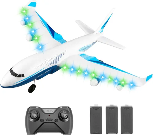 4DRC Aviones de espuma G2 con control remoto para niños y adultos, aviones RC con 3 baterías para principiantes y adultos, juguetes de avión regalos