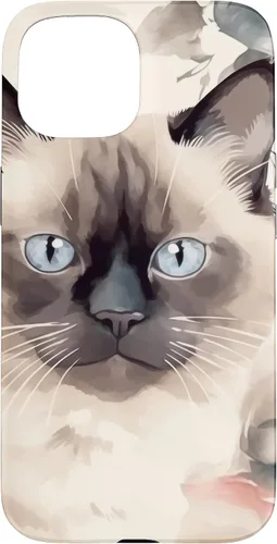 Miniatura 6 de Funda para iPhone 11 Pro Max Ragdoll Cat Roses Flower Watercolor Ragdoll Lover
