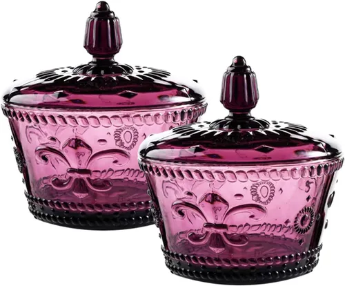 Miniatura 7 de Frasco de vidrio europeo retro nostálgico tridimensional con relieve de color, frasco para caramelos, frasco para condimentos con tapa