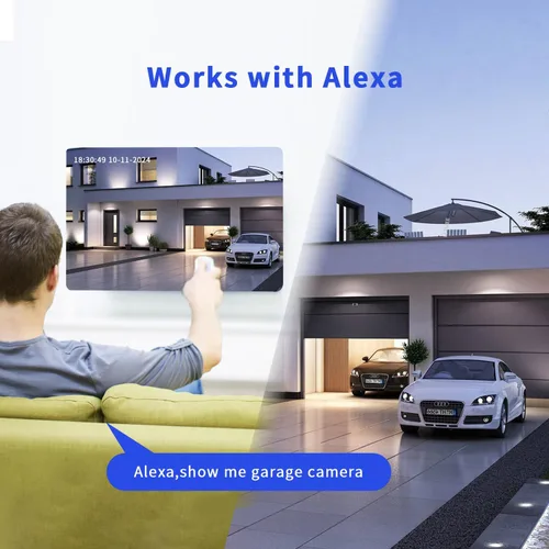 Miniatura 3 de Luovisee Cámara de seguridad solar 2K inalámbrica para exteriores, cámaras WiFi para seguridad del hogar alimentadas por batería, compatible