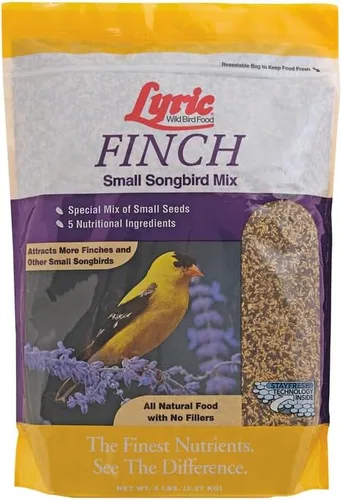 Miniatura 2 de Lyric Finch - Semilla de ave silvestre pequeña para comederos exteriores, atrae jilgueros, pinzones domésticos y más, bolsa de 20 libras