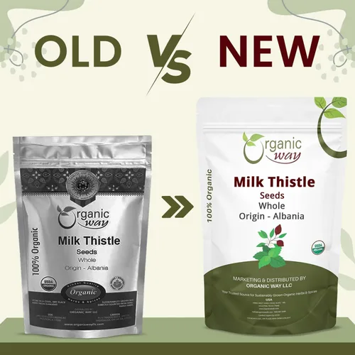 Miniatura 4 de Organic Way Semillas enteras de cardo mariano (Silybum marianum) - Té de hierbas Cosecha silvestre europea, certificado orgánico y kosher, vegano