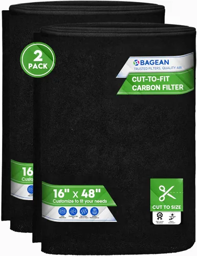Hoja de Filtro de Carbón Activado de Corte a Medida de 16” x 48” - Filtro de Aire de Carbón Activado para Purificadores de Aire, AC de Ventana,