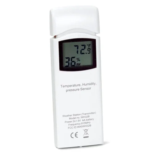 Miniatura 2 de Ambient Weather WH32B Sensor termo-higrómetro-barómetro solo para WS-0900-IP, WS-1002-WIFI, WS-1550-IP, WS-2000, WS-5000