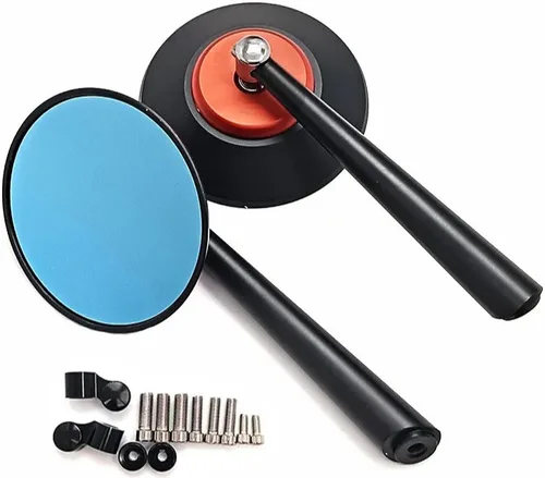 Miniatura 9 de motorcycle rearview mirror For Y-Amaha Xmax Fz16 Mt07 09 Xj6 Dt50 Xt600 Tracer,Round Aluminum Alloy Motorcycle Rearview Mirror 8/10mm Side Mirror