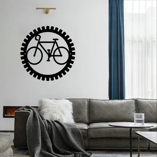 Miniatura 5 de Excmoky Arte de la pared del metal de la bicicleta de la bicicleta, arte de la pared del metal de la muestra de la pared del corte del laser