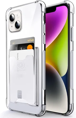 Miniatura 15 de Shields Up Funda diseñada para iPhone 8 Plus/iPhone 7 Plus, funda minimalista con tarjetero [3 tarjetas] y soporte de anillo, funda protectora