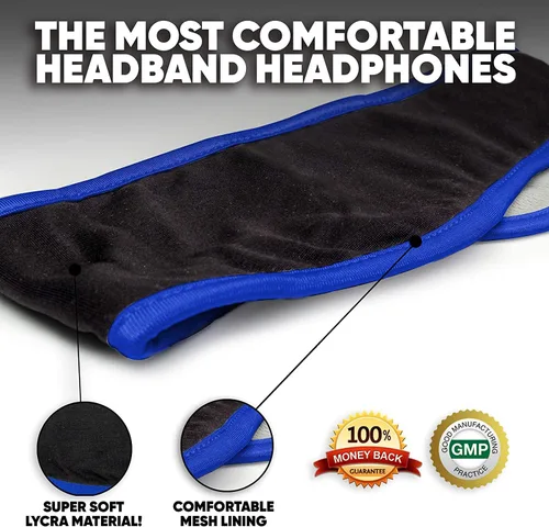 Miniatura 5 de CozyPhones auriculares para dormir y bolsa de viaje, forro de malla Lycra Cool y altavoces ultra delgados. Perfecto para dormir, hacer deportes