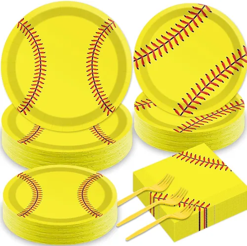 Miniatura 23 de 50 platos y servilletas de fútbol para invitados, suministros de fiesta, decoración de fiesta de cumpleaños de fútbol, juego de vajilla desechable