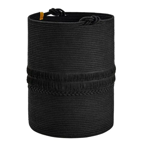 Miniatura 10 de CherryNow Cesta grande de mimbre para lavandería, entrada, dormitorio, cestas decorativas de yute para ropa, juguetes, cesta de toalla para baño, 22