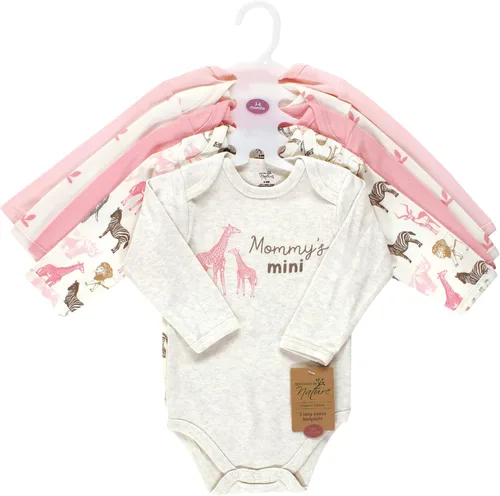 Miniatura 2 de Touched by Nature baby-girls Organic Cotton Long-sleeve Bodysuits