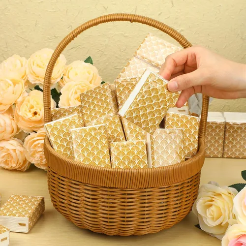 Miniatura 2 de Ctosree Paquete de 50 pañuelos de bolsillo vintage, paquetes de viaje a granel de 500 hojas de pañuelos pequeños, paquetes de bolsillo, recuerdos