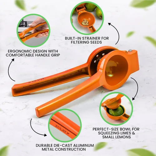 Miniatura 3 de Hydration Nation Exprimidor de naranjas – Exprimidor de cítricos de metal de un solo tazón extrae naranjas en segundos – Exprimidor manual fácil