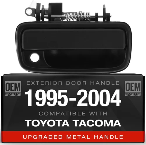 Miniatura 7 de Reemplazo de manija de puerta delantera exterior del conductor, compatible con Toyota Tacoma 1995-2004, negro liso, plástico, OEM 69220-35020