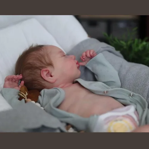 Miniatura 4 de Anano Muñecas de bebé realistas Reborn de vinilo de cuerpo completo de 20 pulgadas, muñeca de bebé de vinilo completo, recién nacido, bebé realista