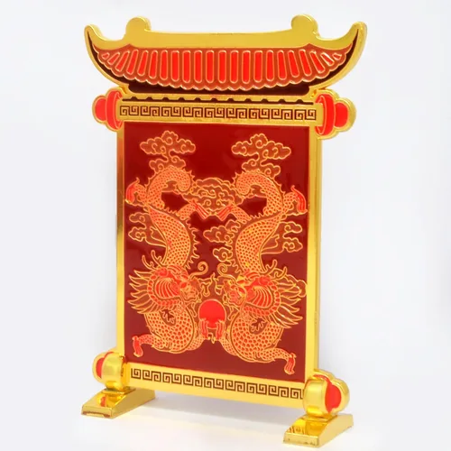 Miniatura 2 de Feng Shui estatua Yang potenciador de energía con doble dragón escultura riqueza porsperidad decoración de oficina en casa W5515