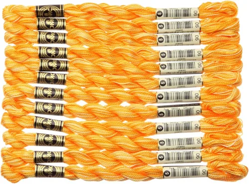 Miniatura 16 de DMC perla Madejas de algodón, tamaño 5 kg), color naranja