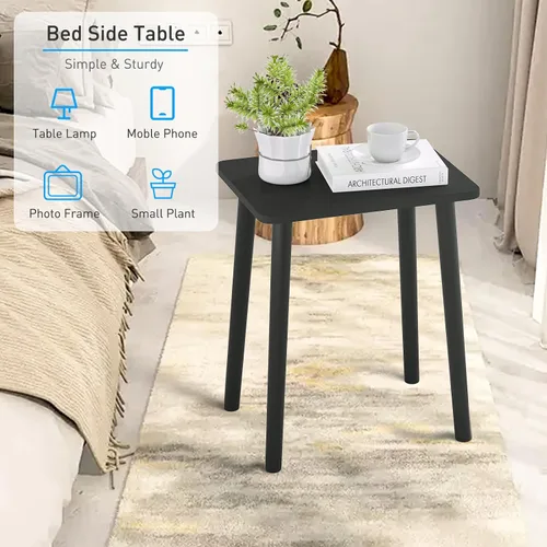 Miniatura 6 de Mini mesa auxiliar – Mesa auxiliar pequeña para espacios pequeños, mesa auxiliar rectangular para sala de estar, dormitorio, oficina, decoración