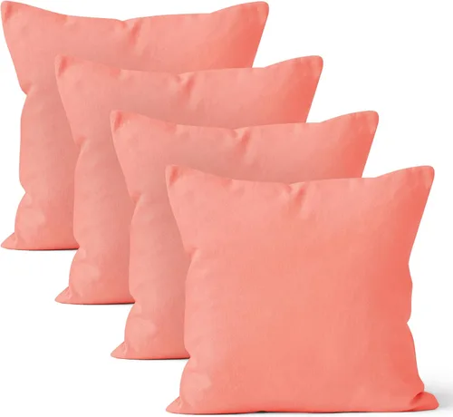 Miniatura 15 de Encasa XO Juego de 2 fundas de almohada de 12 x 12 pulgadas, color beige, sin rellenos, fundas de almohada de algodón para sala de estar, cama