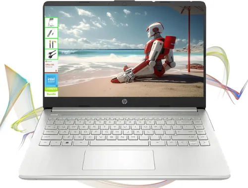Miniatura 10 de HP Laptop HD de 14 pulgadas, CPU Intel de doble núcleo, 8 GB de RAM, 64 GB eMMC, ligera y batería de 12 horas, diseño elegante con múltiples Oro