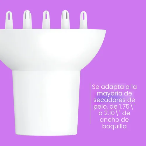 Miniatura 3 de Conair Difusor universal de cerámica doble para secador de pelo, difusor universal voluminizador para rizos sin encrespamiento, se adapta a Blanco