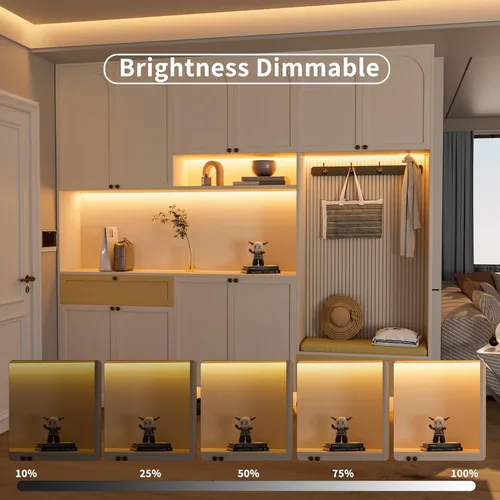 Miniatura 3 de MIWISE COB - Tira de luz LED de 32.8 pies/10m, CRI 90+ blanco cálido 2700K, alto lumen, regulable, súper brillante, flexible, DC24V, cinta de luz