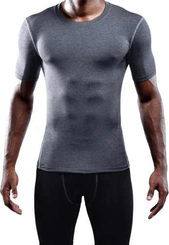 Miniatura 5 de NELEUS Paquete de 3 camisetas de entrenamiento de capa base de compresión atlética para hombre