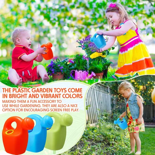 Miniatura 7 de Lunmon 6 regaderas de plástico para niños, mini regaderas a granel para niños pequeños, flores, jardín, arena, playa, juguete, herramientas