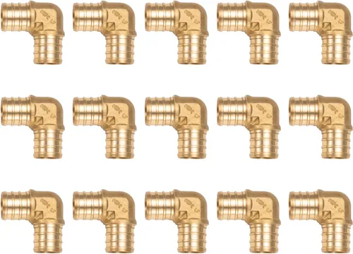 Miniatura 14 de (5 unidades) Adaptador de rosca NPT hembra de 3/4 pulgadas PEX x 3/4 pulgadas F1807, conector de engarce de latón LF para tubería PEX-b