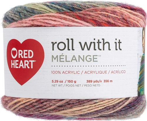 Miniatura 24 de Red Heart Roll with It Sparkle - Hilo de amatista – Paquete de 3 unidades de 5.29 oz/5.3 onzas, mezcla acrílica, 4 medianos (peinado), 561 yardas