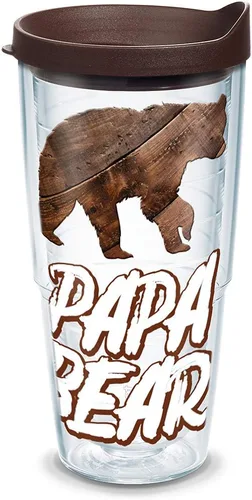 Miniatura 13 de Tervis Vaso aislado de doble pared Papa Bear hecho en Estados Unidos mantiene las bebidas frías y calientes, 16 onzas, taza, transparente