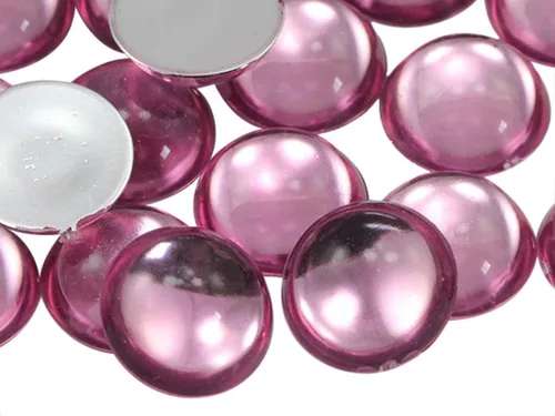 Miniatura 9 de Allstarco Cabujones redondos de acrílico con parte trasera plana de 0.276 in, 9/32 pulgadas, gemas de perlas de plástico para hacer joyas