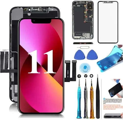 Reemplazo de pantalla compatible para iPhone 11, reemplazo de pantalla de 6.1 pulgadas, pantalla LCD, 3D Touch, digitalizador, marco de ensamblaje,