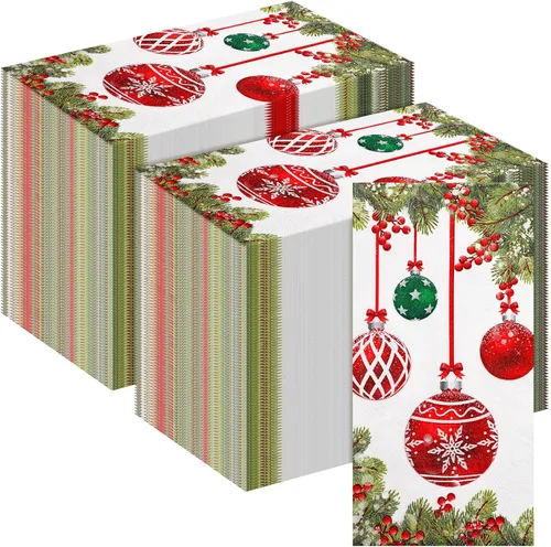 Jinei 300 servilletas de papel decorativas desechables para invitados, para baño, hogar, tocador, cocina, boda, Navidad, vacaciones, decoración de