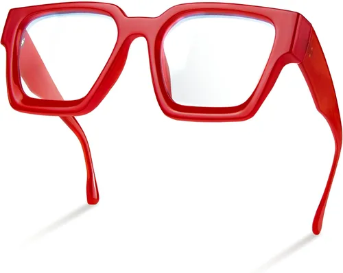 Miniatura 18 de livho Marco de gafas de gran tamaño para mujer y hombre, lentes rectangulares de moda para computadora, marco elegante *Tortuga de coco