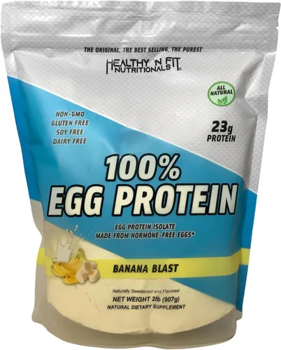 Miniatura 9 de Healthy N Fit 100% proteína de huevo - fresa (2 libras): 100% proteína de clara de huevo más péptidos naturales. naturalmente endulzados, cero