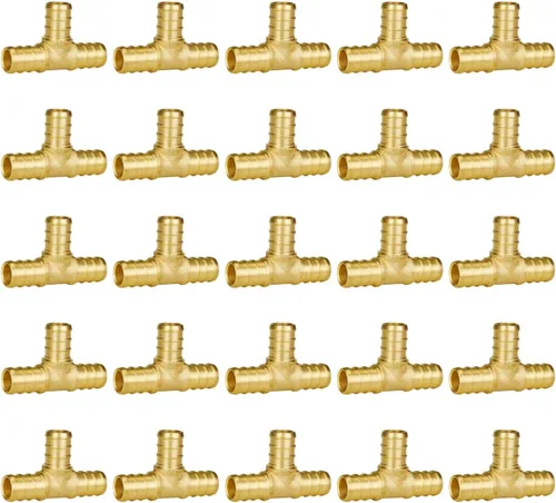 Miniatura 17 de SUNGATOR Paquete de 50 accesorios Pex de 1/2" en T, accesorios Pex de 1/2 pulgada en T, sin plomo, de latón, certificados NSF