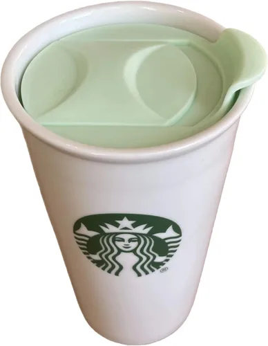 Miniatura 2 de MIE Tapa de repuesto para taza de café y taza de té – Competible con taza de viaje de cerámica Starbucks de 10 onzas, 12 onzas, 16 onzas, tapa Verde